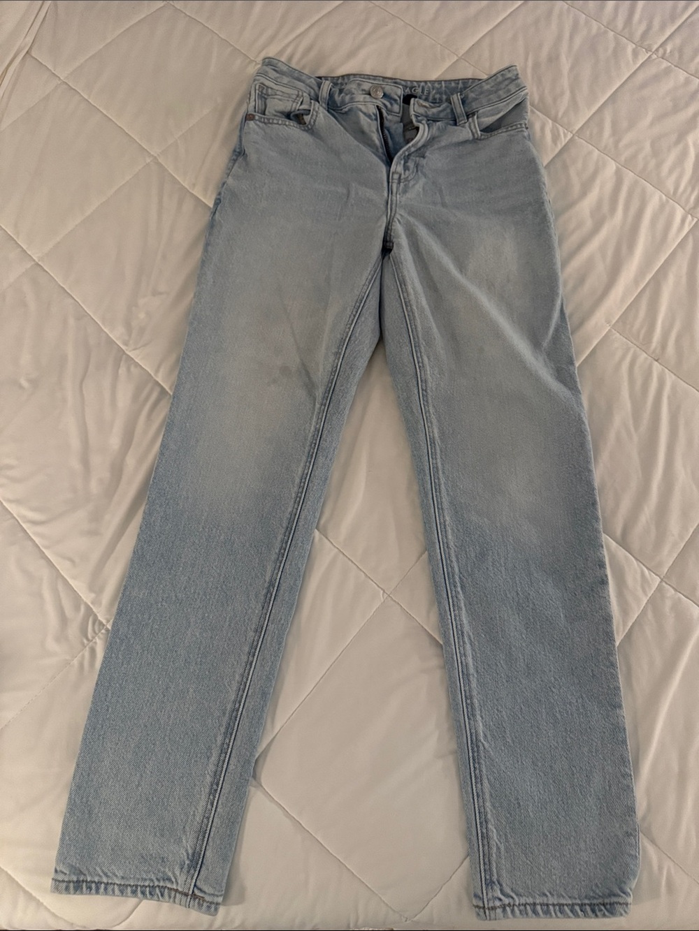 American Eagle Outfitters Light Blue Straight-Leg Jeans